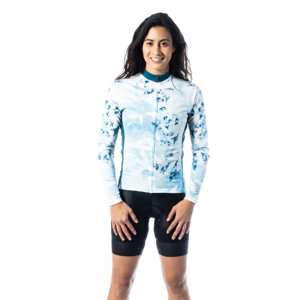 Floral Stamp Women's Long Sleeve Sport Cut Jersey Quick-Drying Latest - Image 5