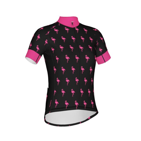 Flamingo Black Women's Jersey Quick-Drying Free Shipping - Image 2